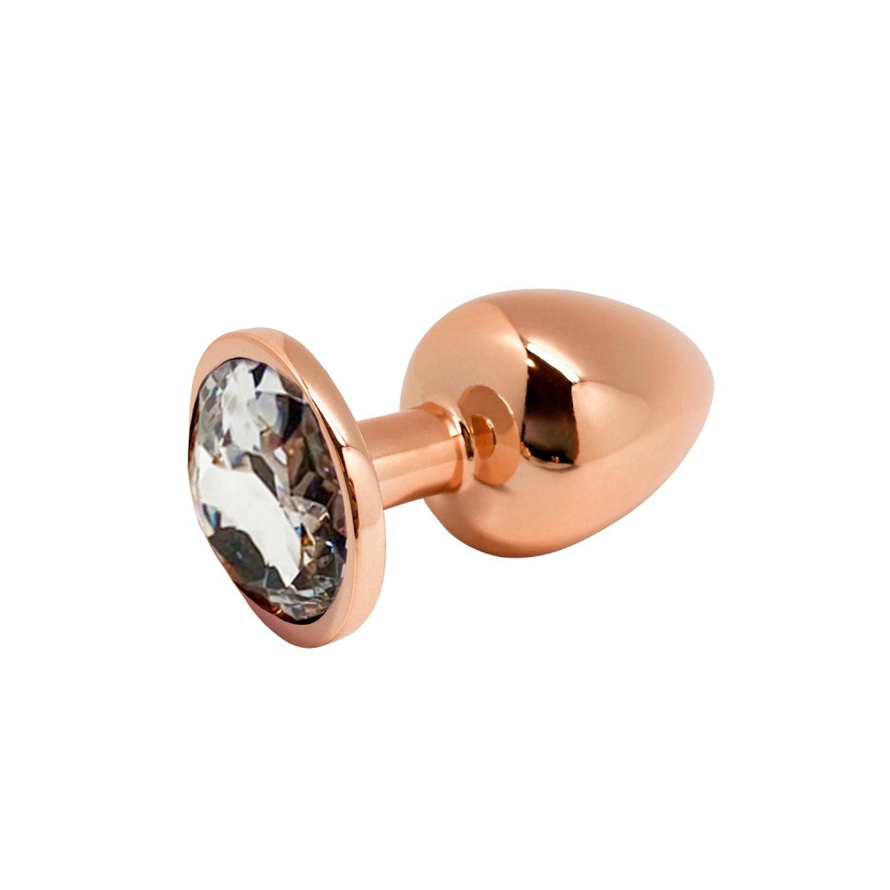Metal Butt Plug With Gold Crystal Tralalo