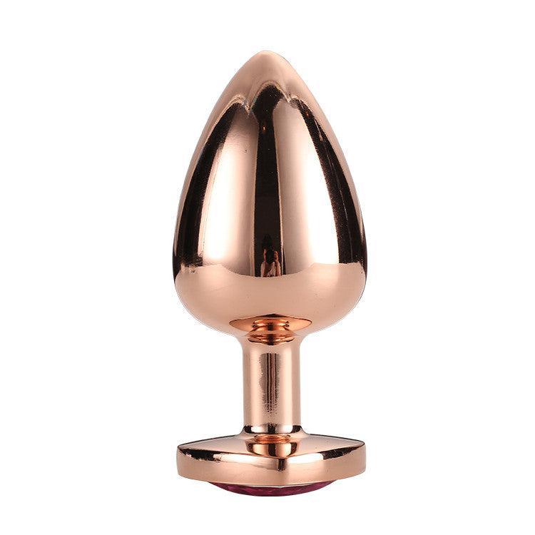 Gleaming Love Crystal Large Butt Plug Rose Gold