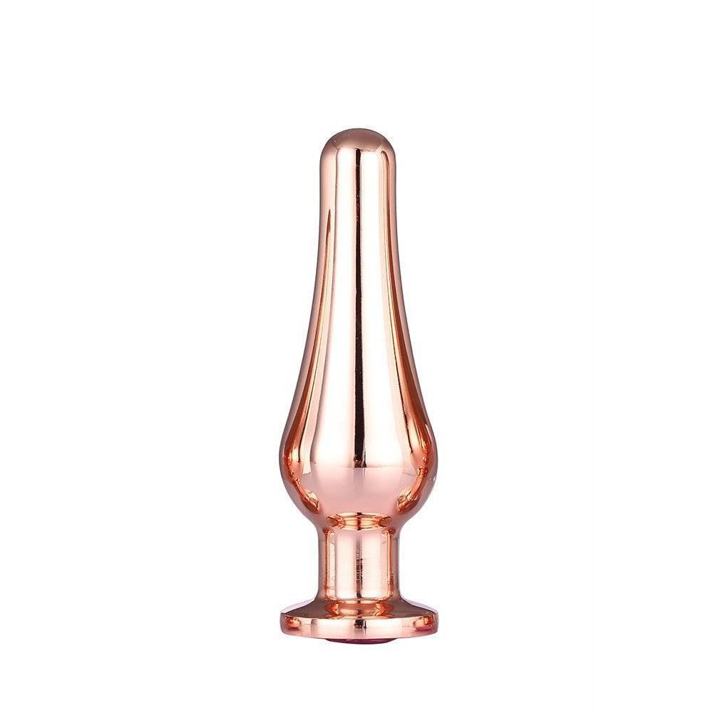 Gleaming Love Crystal Medium Butt Plug Rose Gold