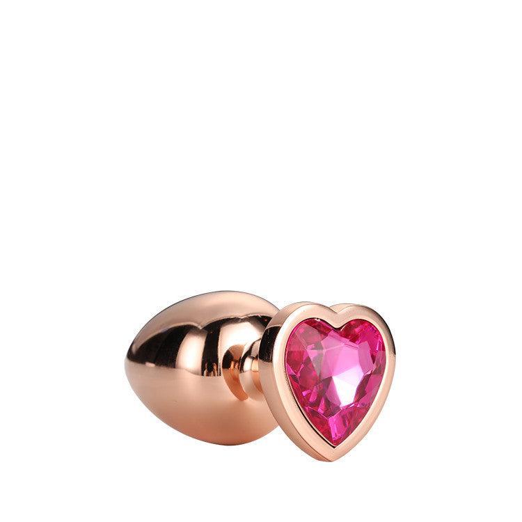 Gleaming Love Crystal Small Butt Plug Rose Gold