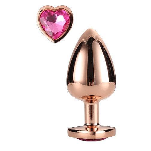 Gleaming Love Crystal Small Butt Plug Rose Gold