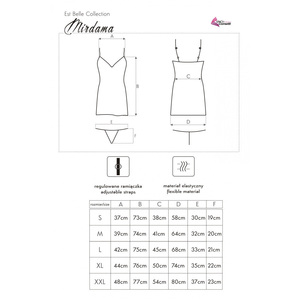 Mirdama Pearl Erotic Lingerie Set of 2 pieces