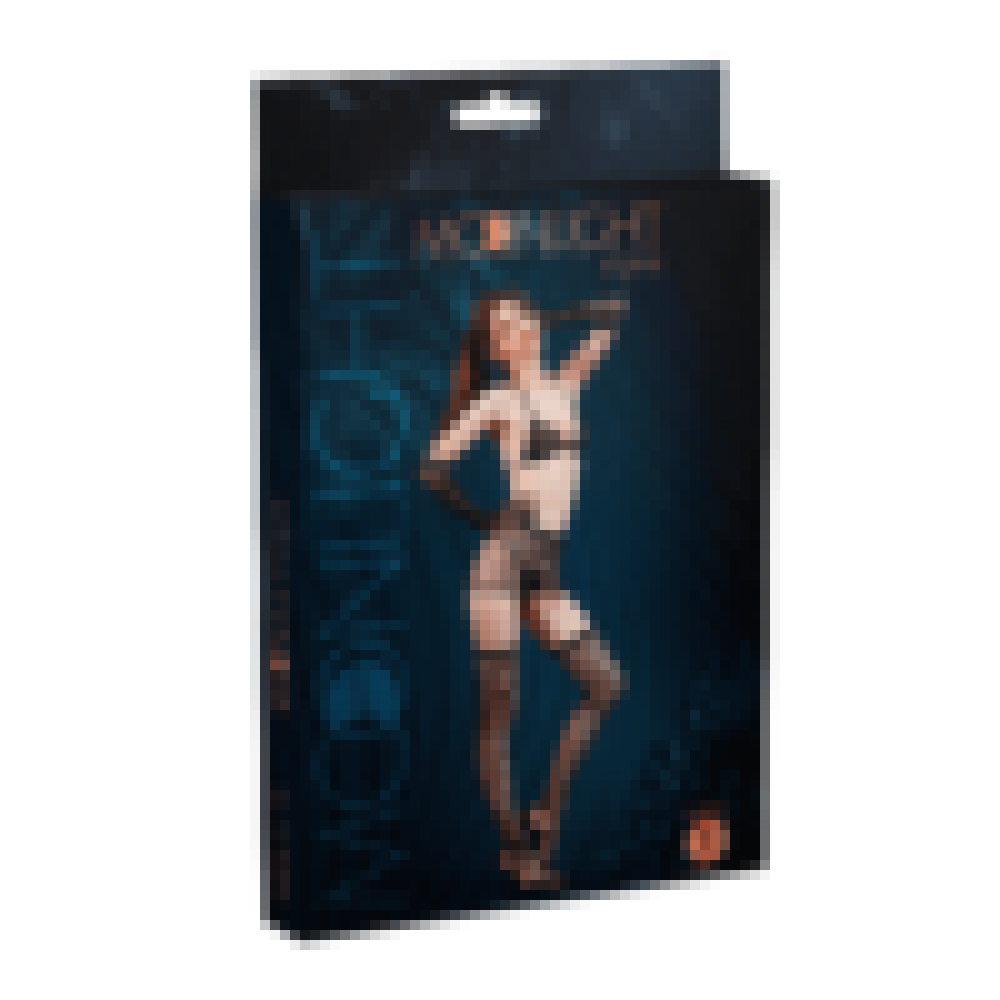 Moonlight Crystal Mesh 5 Piece Lingerie Set