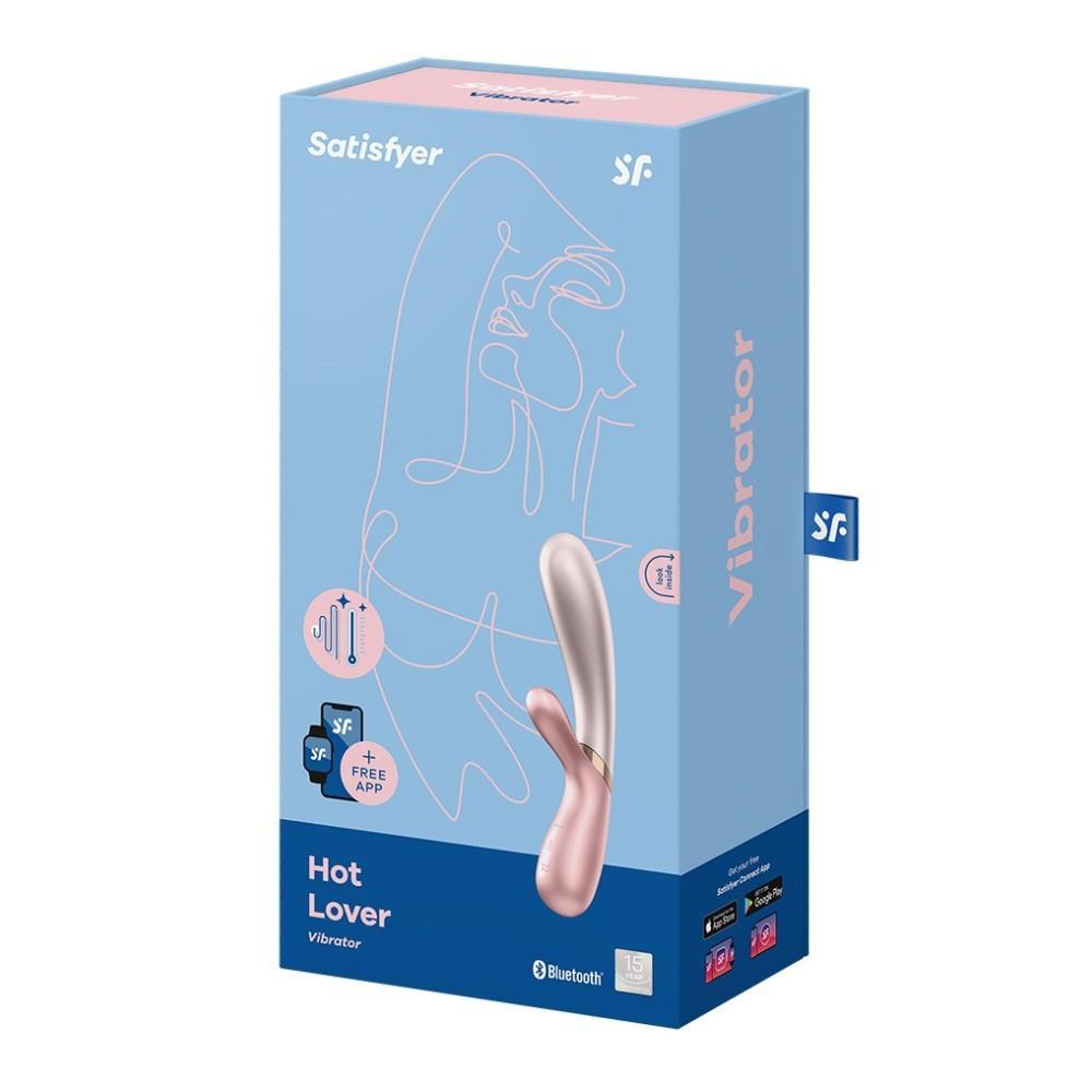 Multifunctional heating rabbit vibrator with App Hot Lover pink