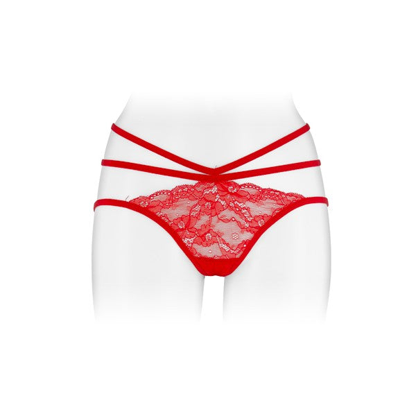 Nadia Revealing Cut Out Briefs Red