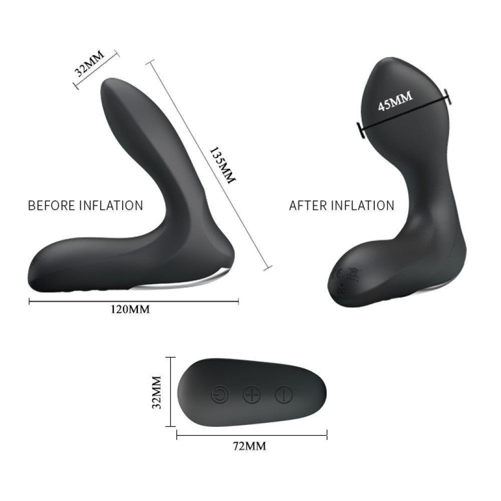 Nasreddin Inflatable Vibrating Prostate Stimulator with Remote