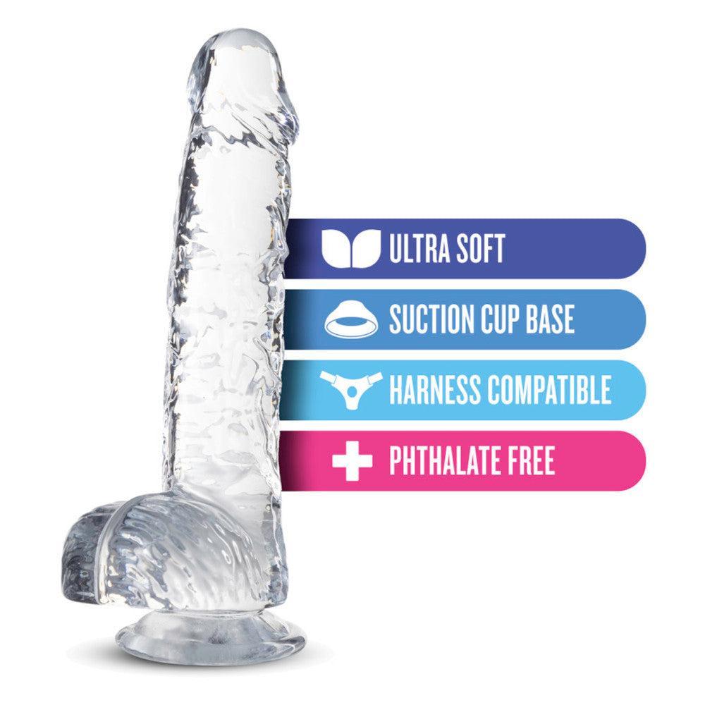Naturally Yours Realistic Suction Cup Dildo 6" Clear