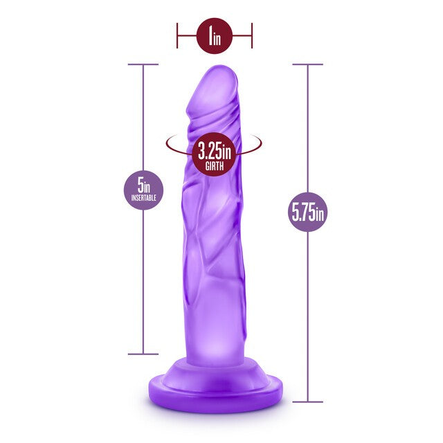 Naturally Yours mini vacuum base dildo purple