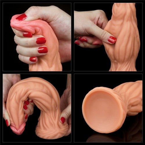 Nature Cock 9.5" Large Dual Layer Realistic Silicone Dildo