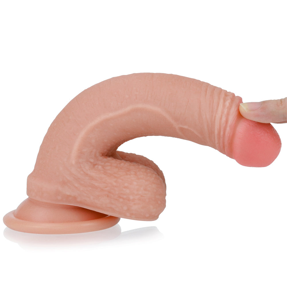 Nature Cock Body Silicone Double Layer Realistic Dildo 7"