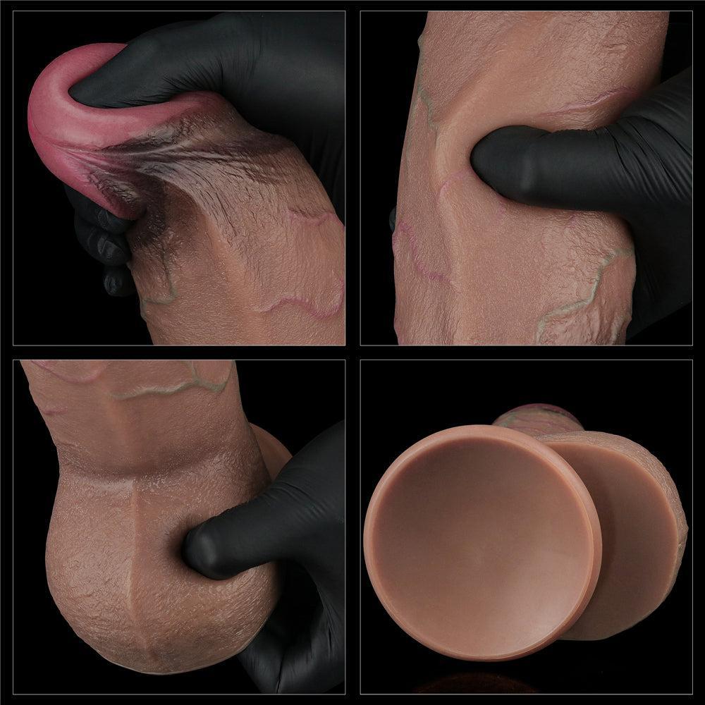 Nature Cock XXL 9.5" Thick Double Layer Silicone Dildo