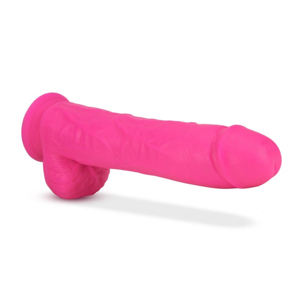 Neo Large Realistic 11" Dildo Neon Pink