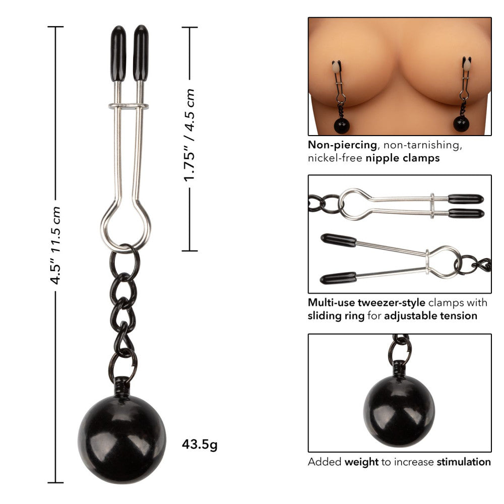Metal Weighted Tweezer Nipple Clips