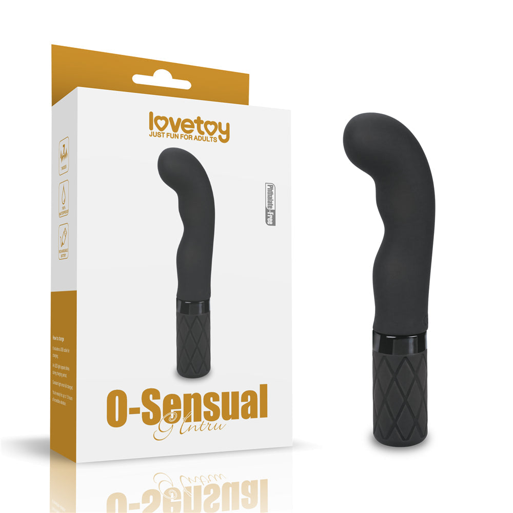 O-Sensual Silicone Rechargeable G-Spot Vibrator Black