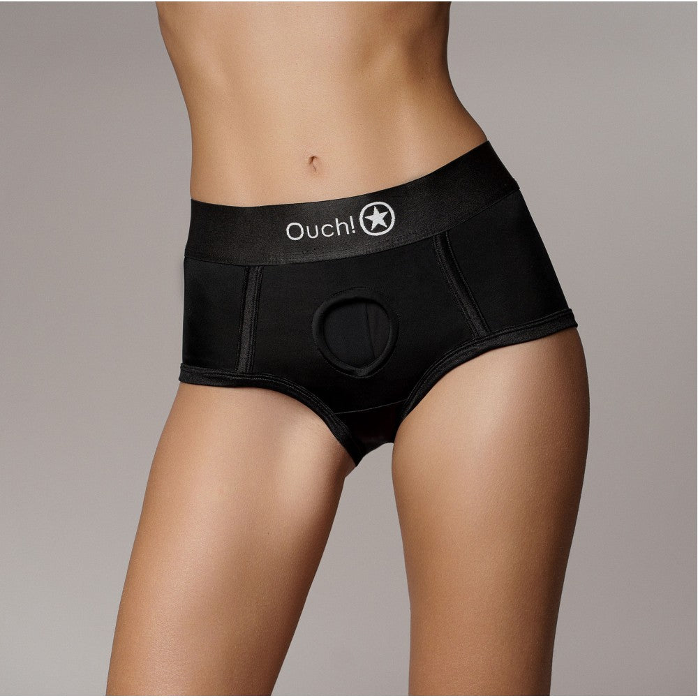 Ouch! Strap-On Briefs with Rechargeable Bullet Vibrator Size XS/S