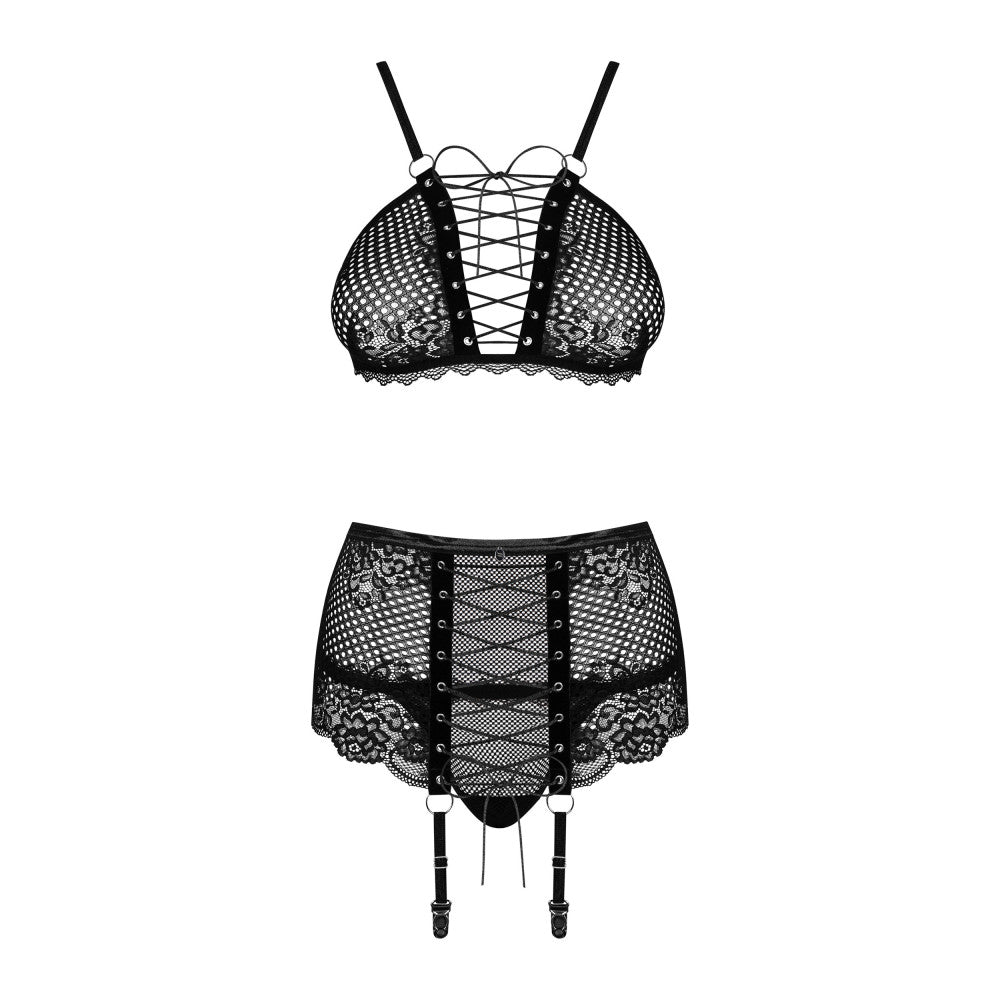 Obsessive Basitta Provocative 3-Piece Lingerie Set