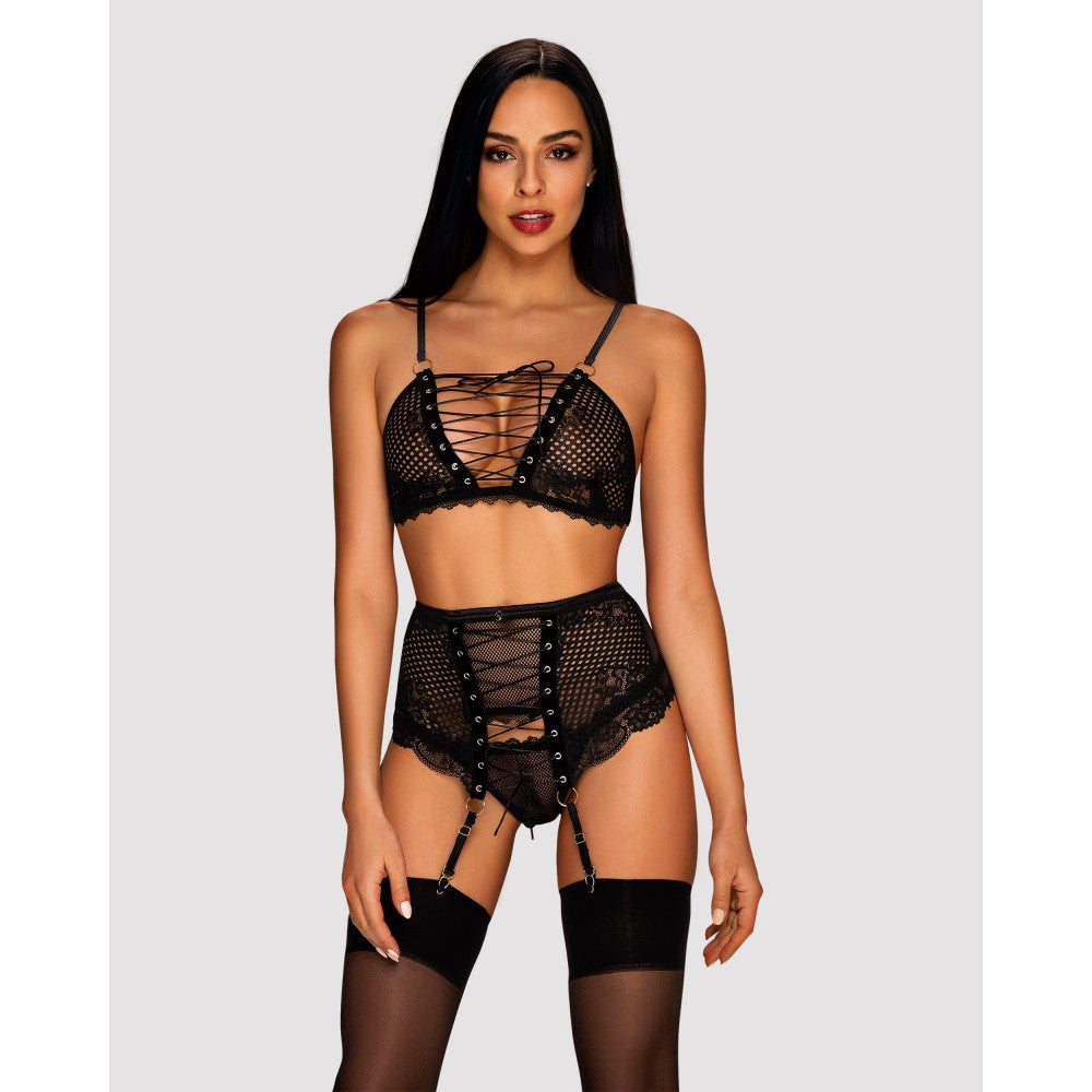 Obsessive Basitta Provocative 3-Piece Lingerie Set