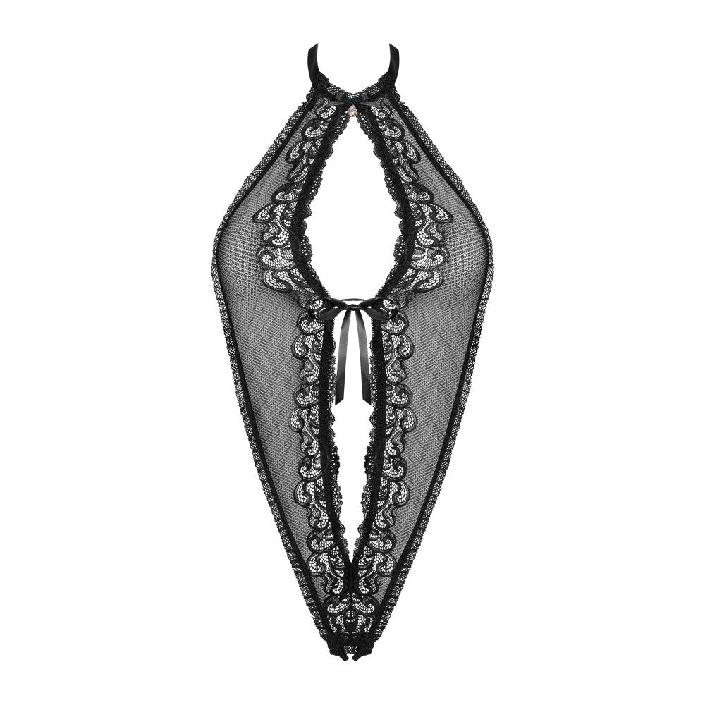 Obsessive Crotchless erotic bodysuit black
