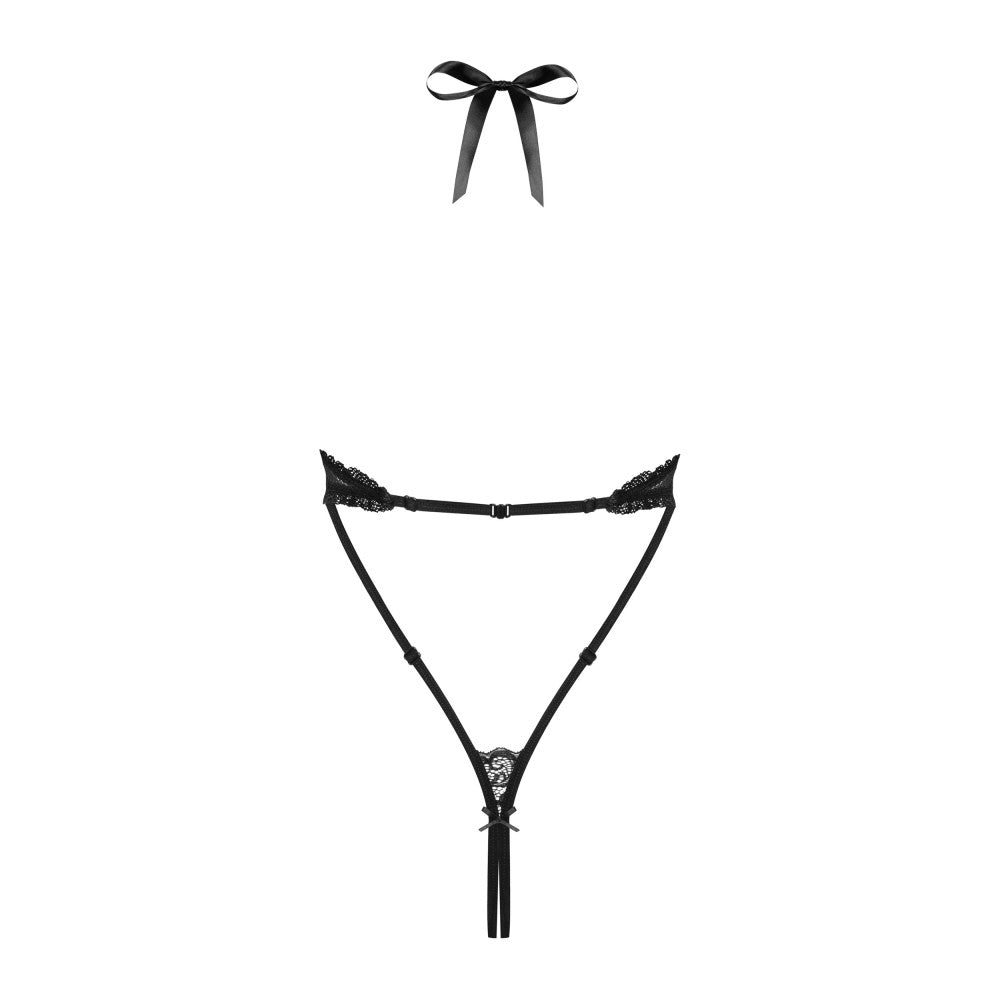 Obsessive Crotchless erotic bodysuit black