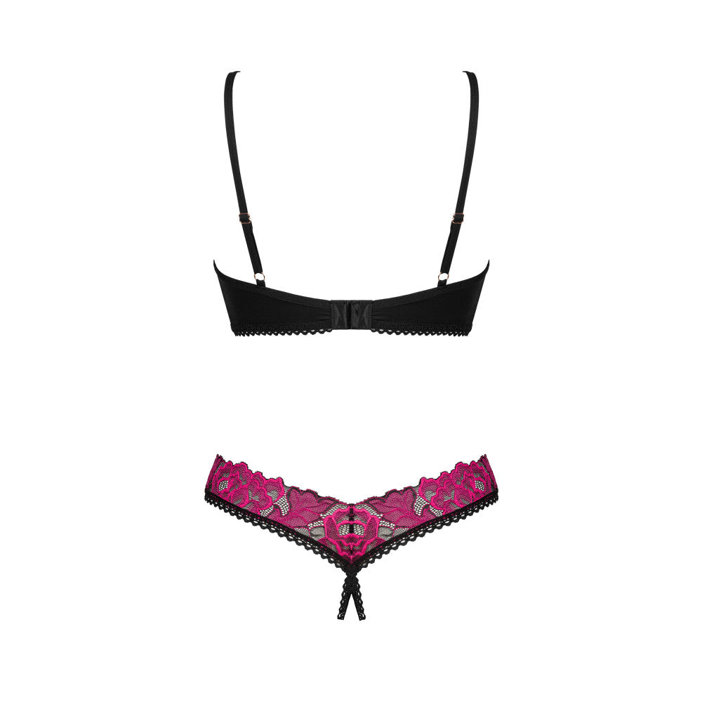 Obsessive Rosenty Erotic Lingerie Bra & Thong Set