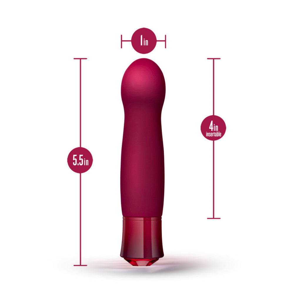 Oh My Gem Rechargeable Warming Vibrator with Red Crystal
