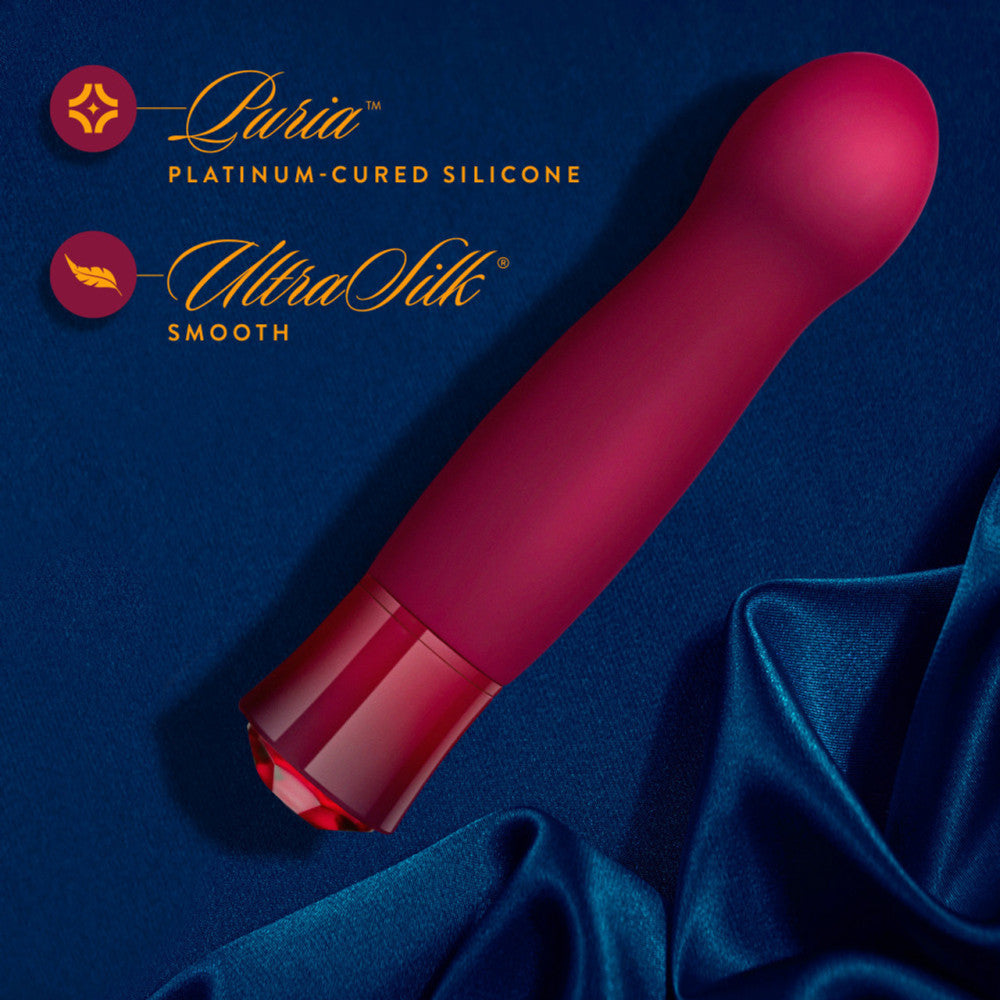 Oh My Gem Rechargeable Warming Vibrator with Red Crystal