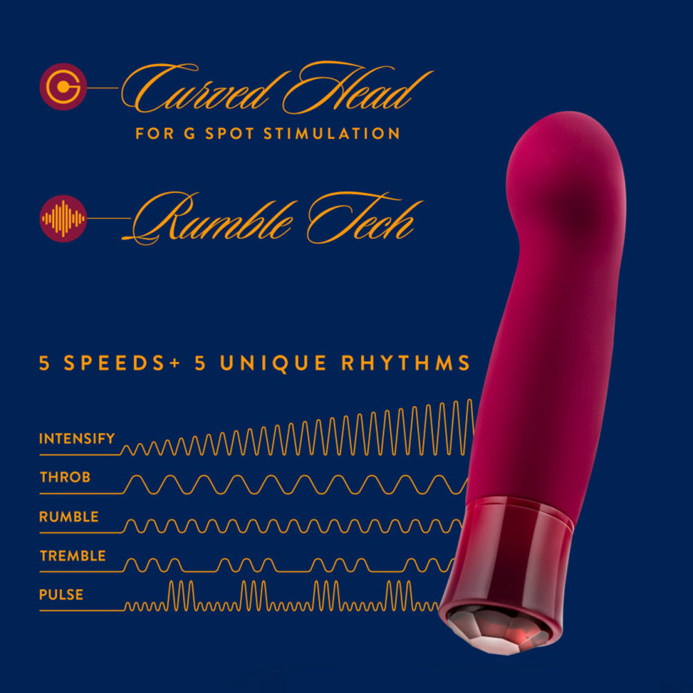 Oh My Gem Rechargeable Warming Vibrator with Red Crystal