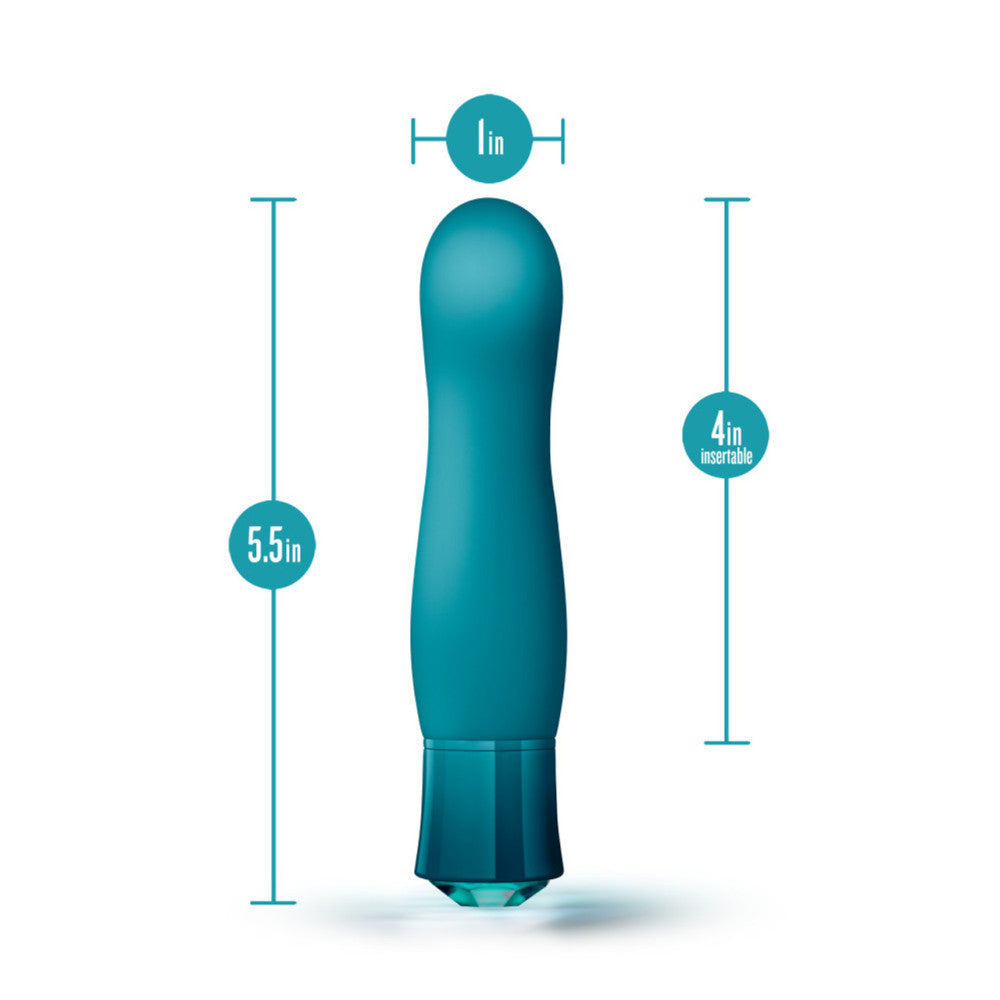 Oh My Gem Fierce Rechargeable Warming Vibrator with Blue Topaz Crystal
