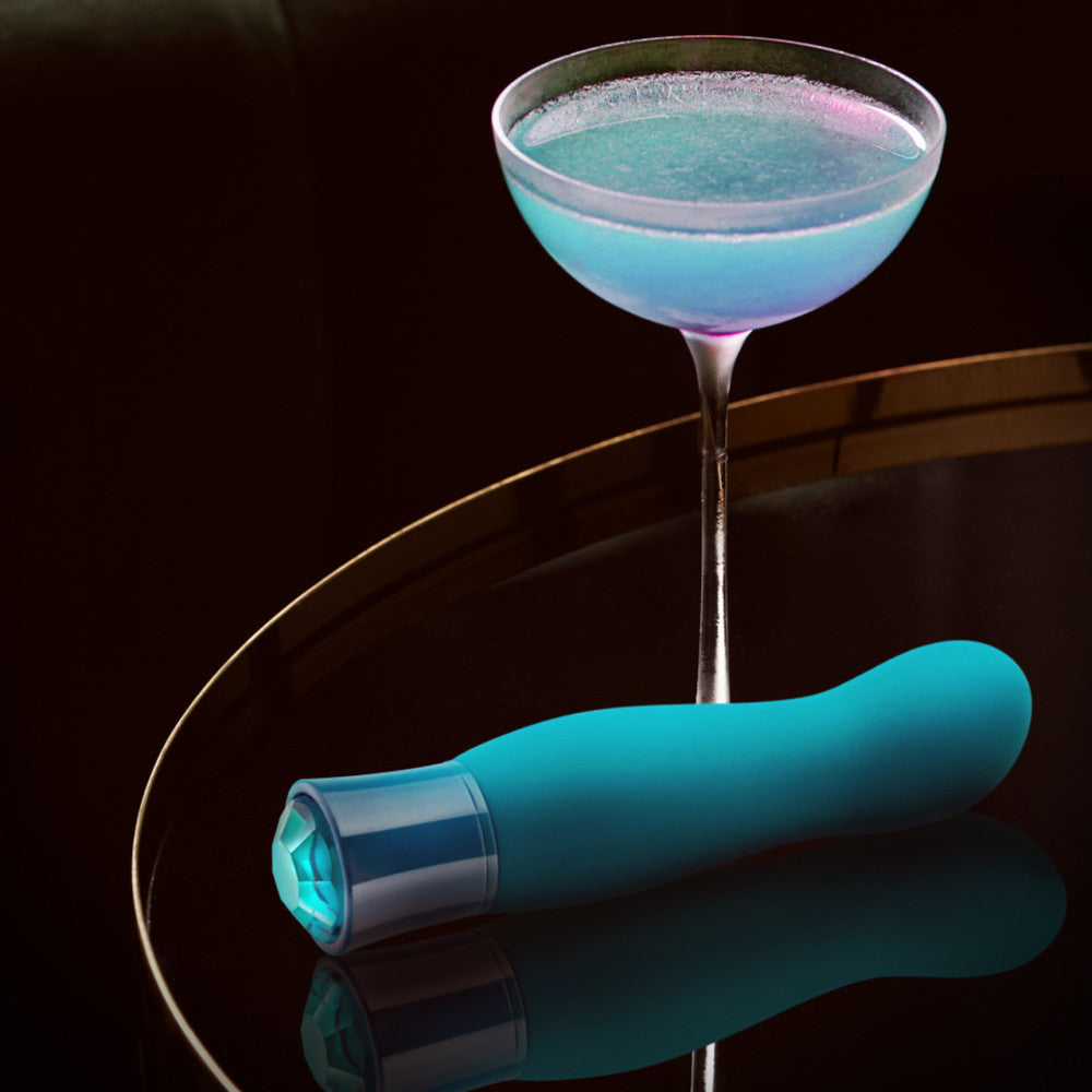Oh My Gem Fierce Rechargeable Warming Vibrator with Blue Topaz Crystal