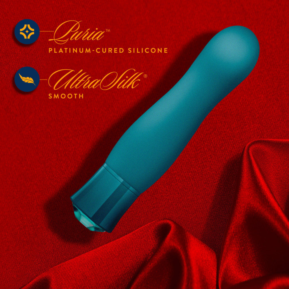 Oh My Gem Fierce Rechargeable Warming Vibrator with Blue Topaz Crystal