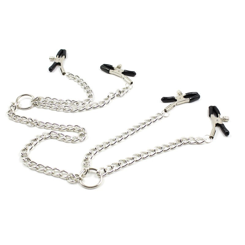 OhMaMa Metal Nipple Clips with Chains
