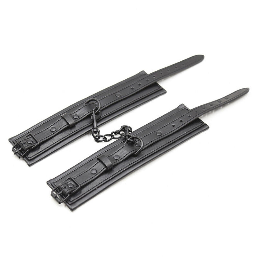 Ohmama Black Adjustable Eco Leather Wrist Restraints