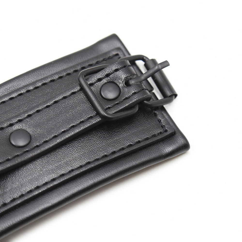 Ohmama Black Adjustable Eco Leather Wrist Restraints