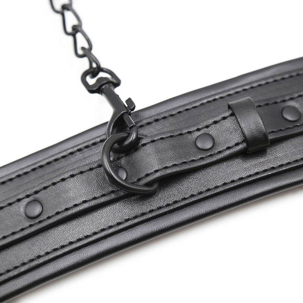Ohmama Black Adjustable Eco Leather Wrist Restraints