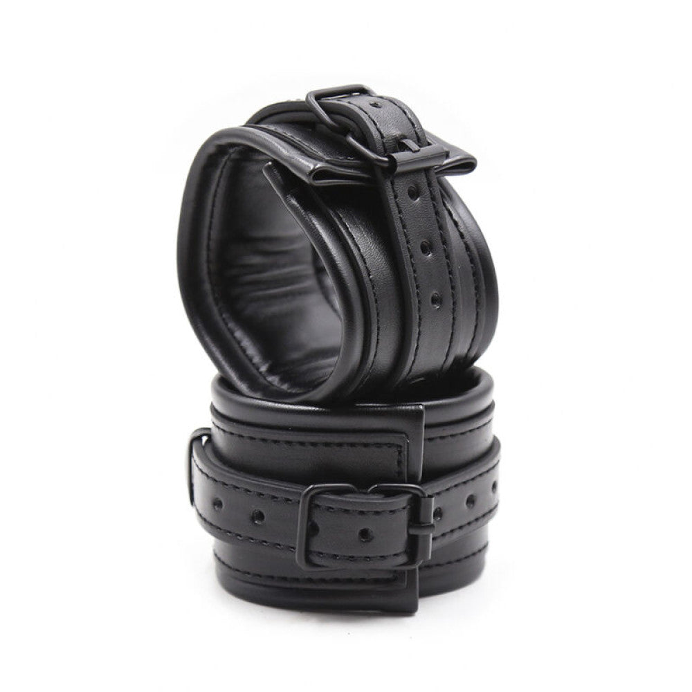Ohmama Black Adjustable Eco Leather Wrist Restraints
