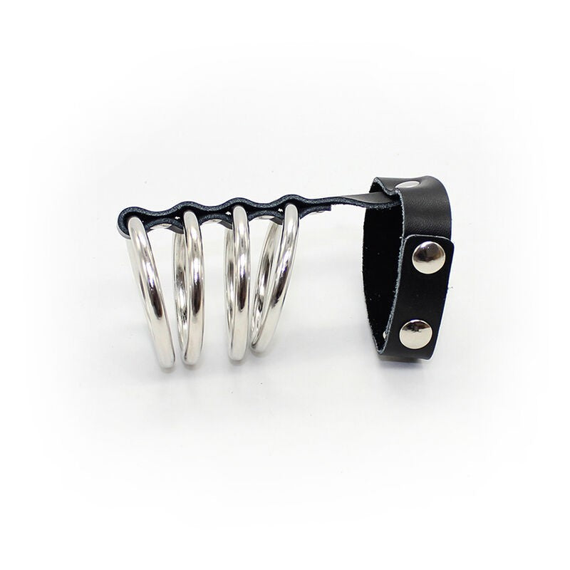Ohmama! Metal Cock Rings with Ball Strap