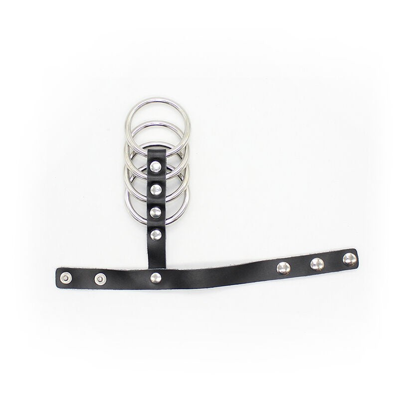 Ohmama! Metal Cock Rings with Ball Strap