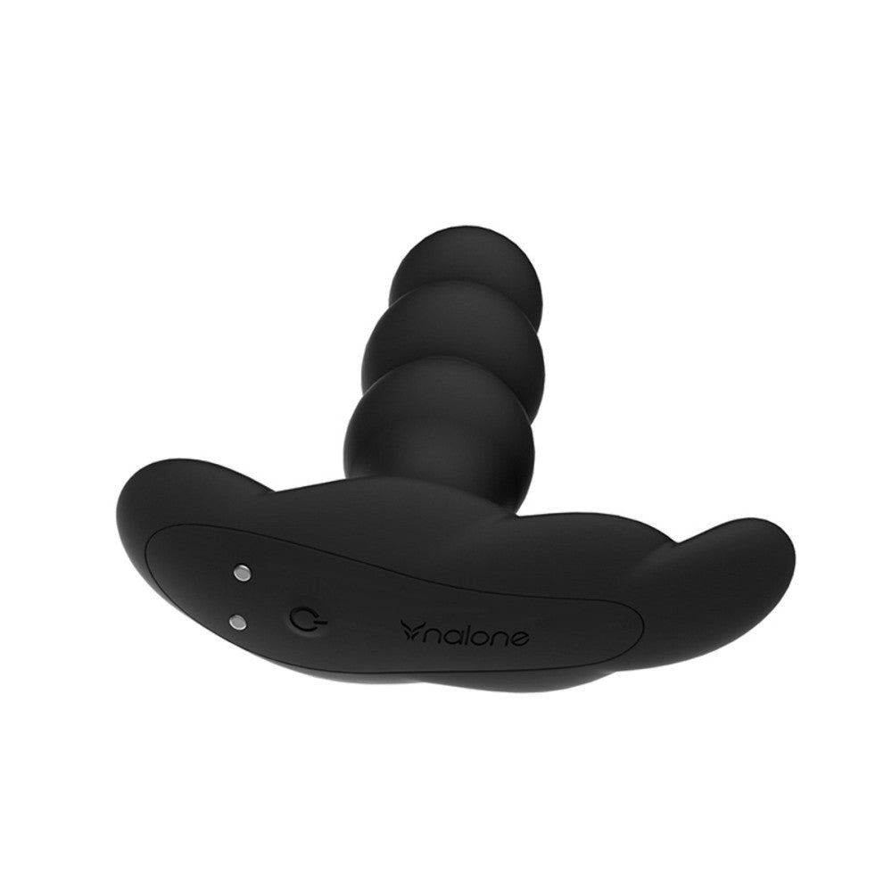 Pearl Textured Silicone Rotating & Vibrating Anal Stimulator with Remote