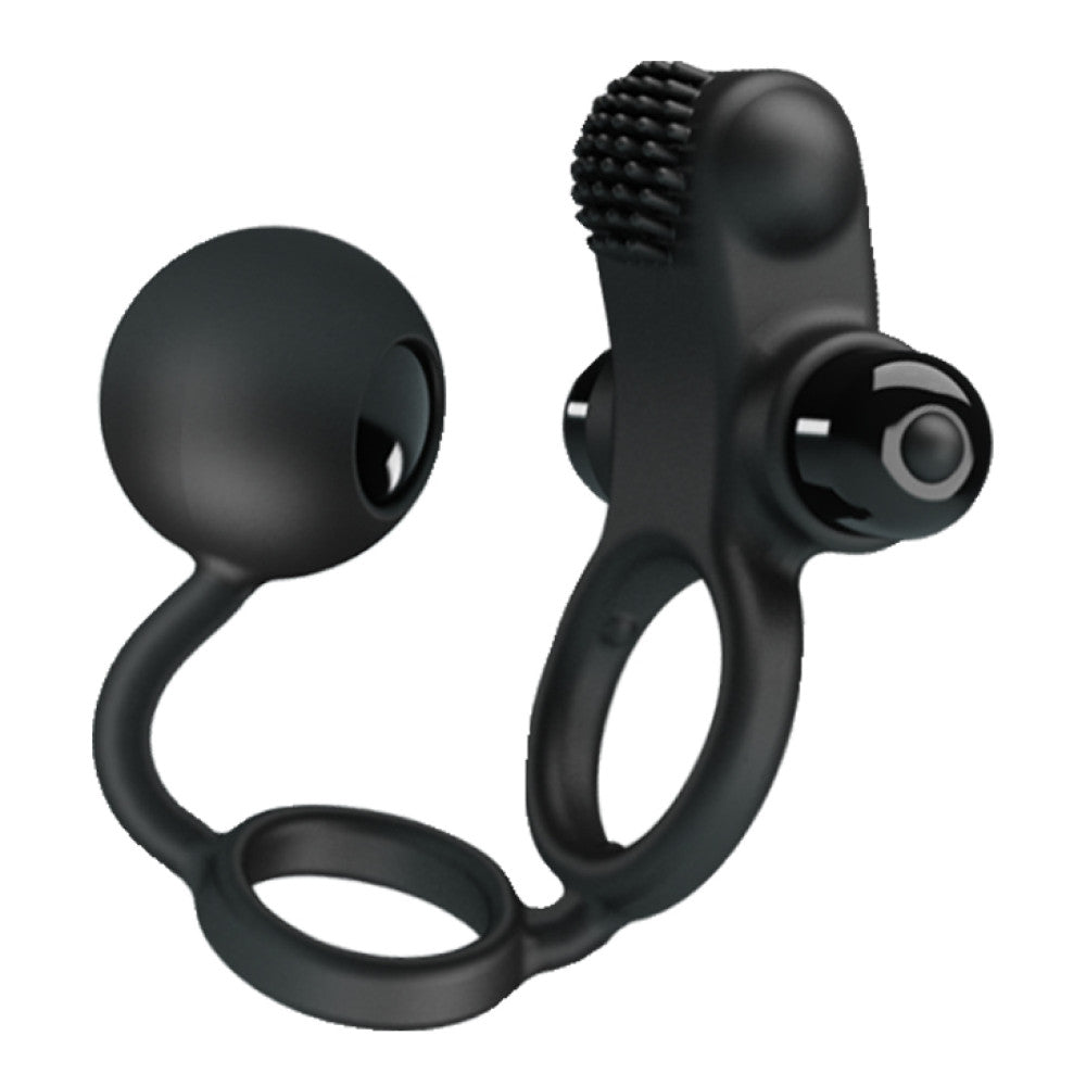 Penis Sleeve IV Cock Ring with Clitoris Stimulator & Ball