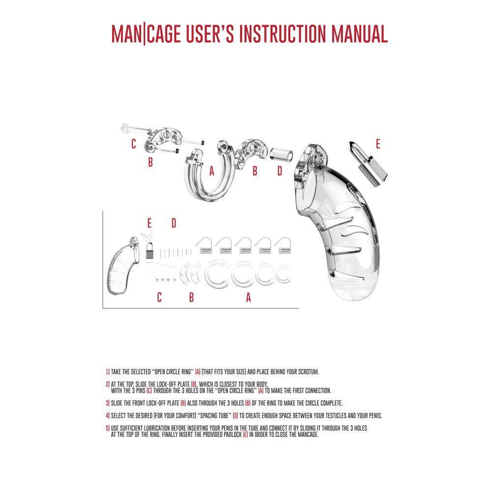 Penis cage Man cage model 13 - 2.5" transparent