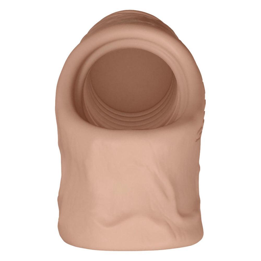 Silicone Penis Extender with Testicle Strap Shaft Model F