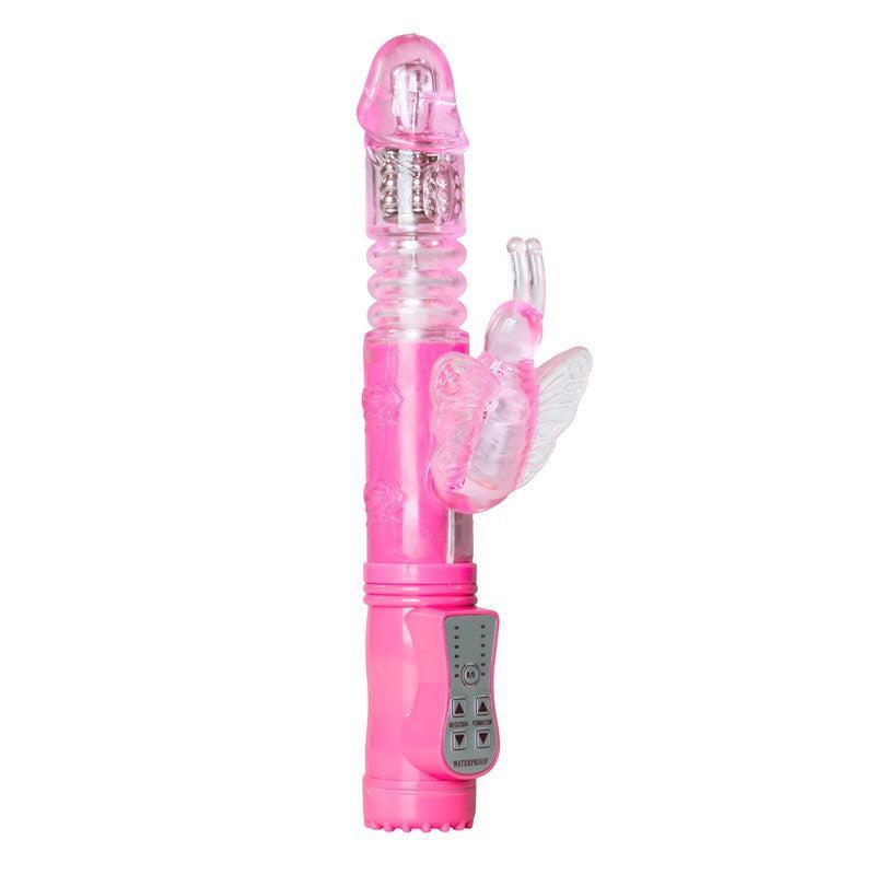 Pink Butterfly Thrusting Vibrator
