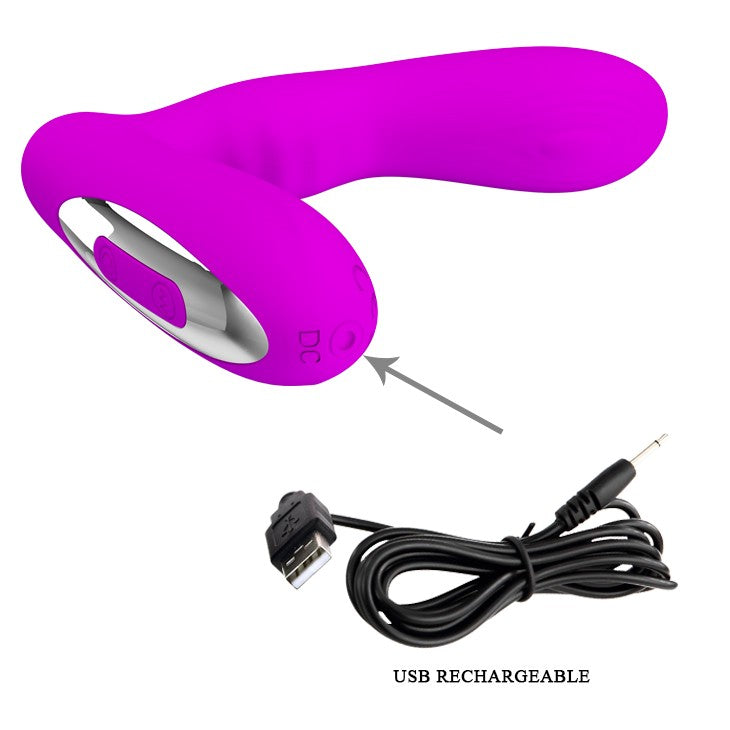 Piper Pink Vibrating and Pulsating Prostate Stimulator