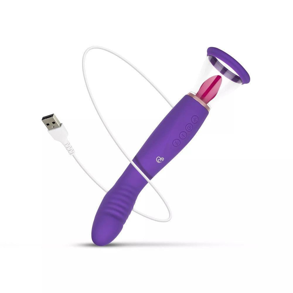 Pleasure Pump Rechargeable Clit Pump & G-Spot Vibrator