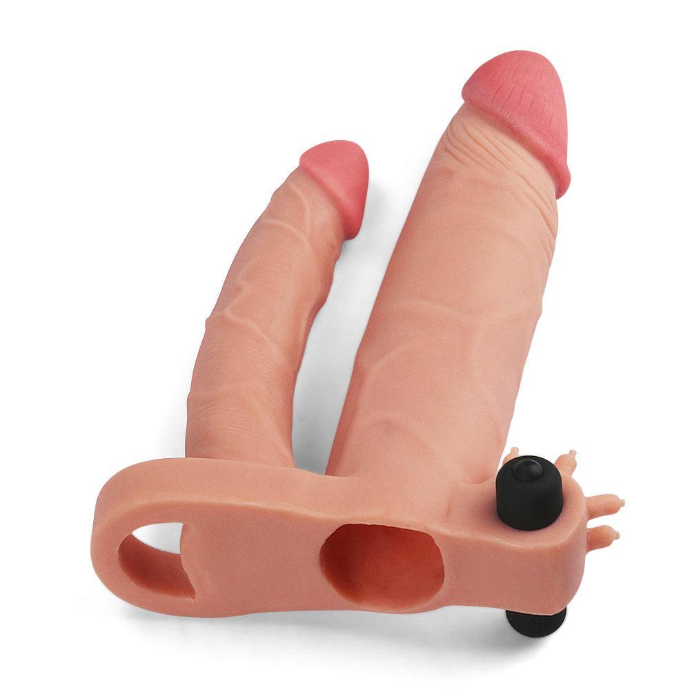 X-tender DP Vibrating Double Penis Extender Add 1"