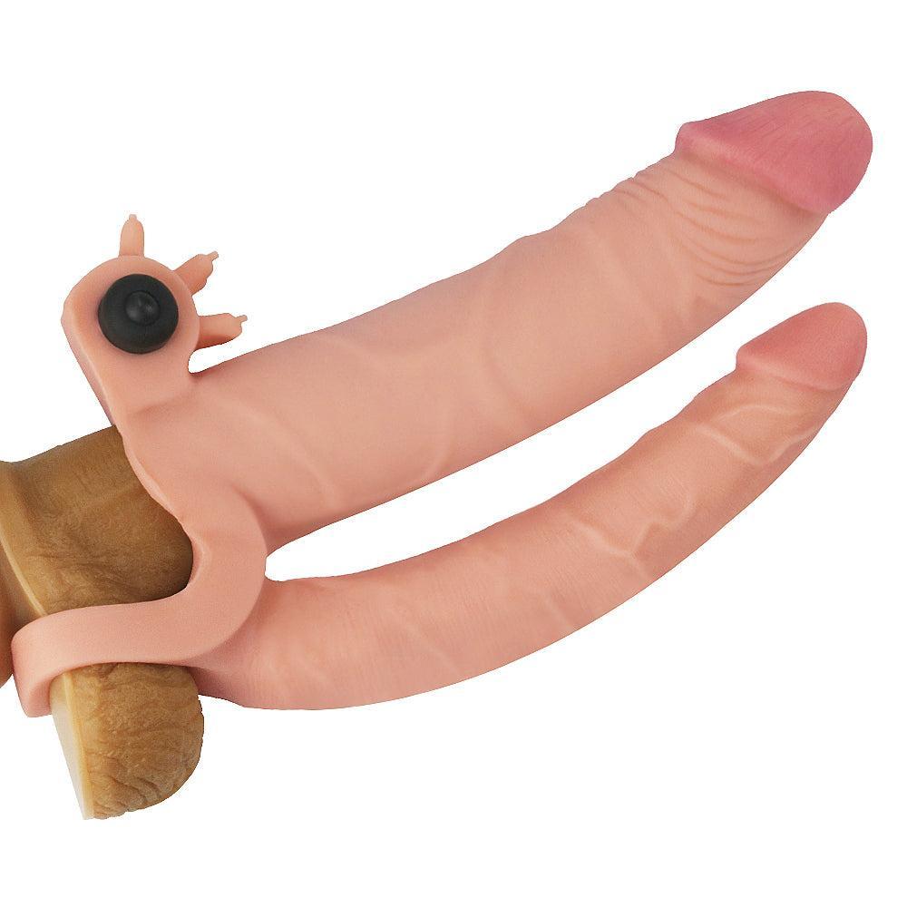 X-tender DP Vibrating Double Penis Extender Add 1"