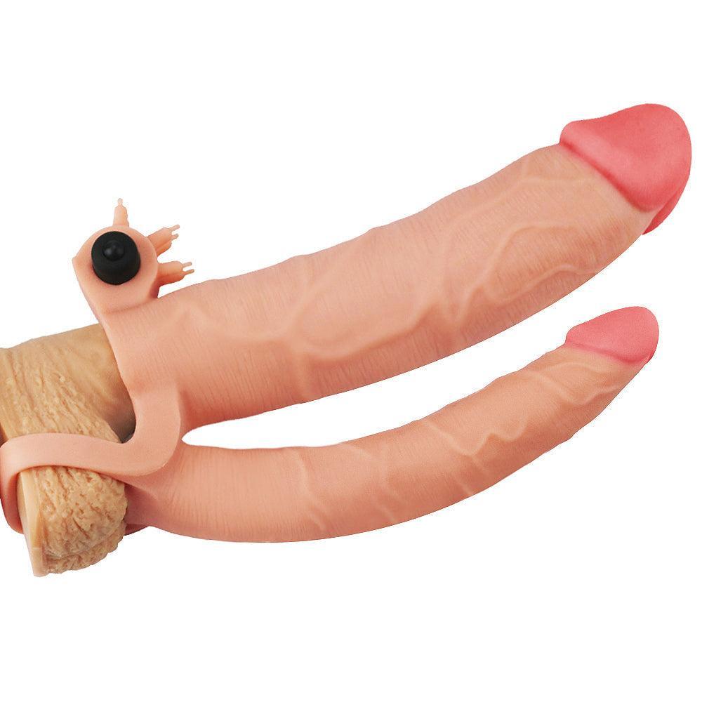 X-Tender DP Vibrating Penis Extender Add 3"