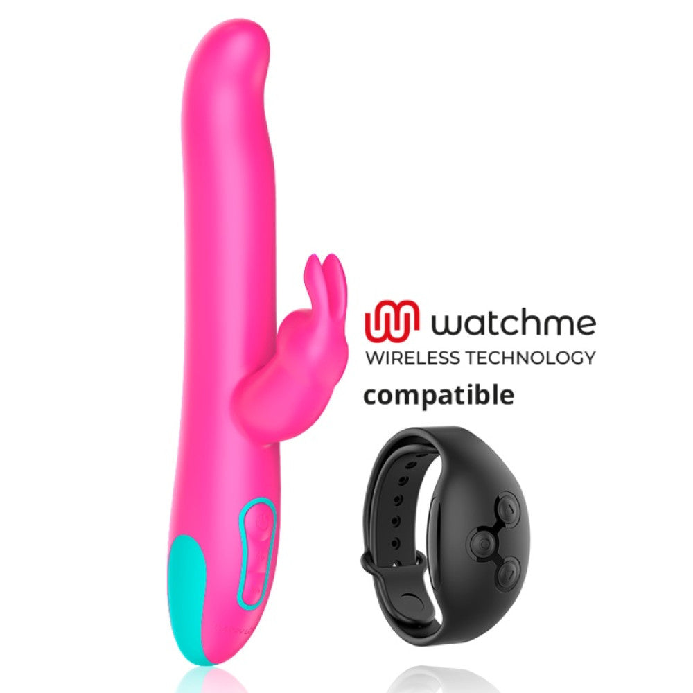 Pluto Rechargeable Silicone Rabbit Vibrator with Rotating Beads