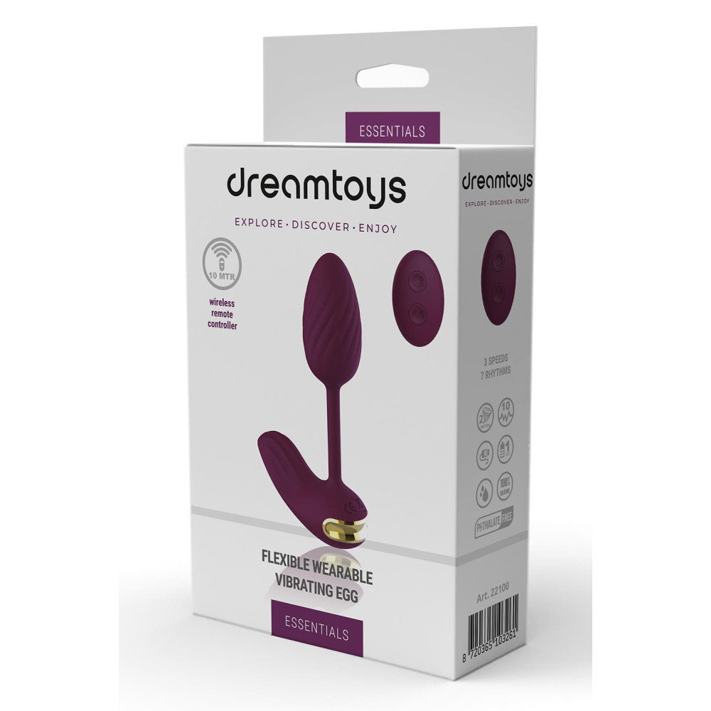 Portable Flexible Vibro Egg with 2 Motors & Remote