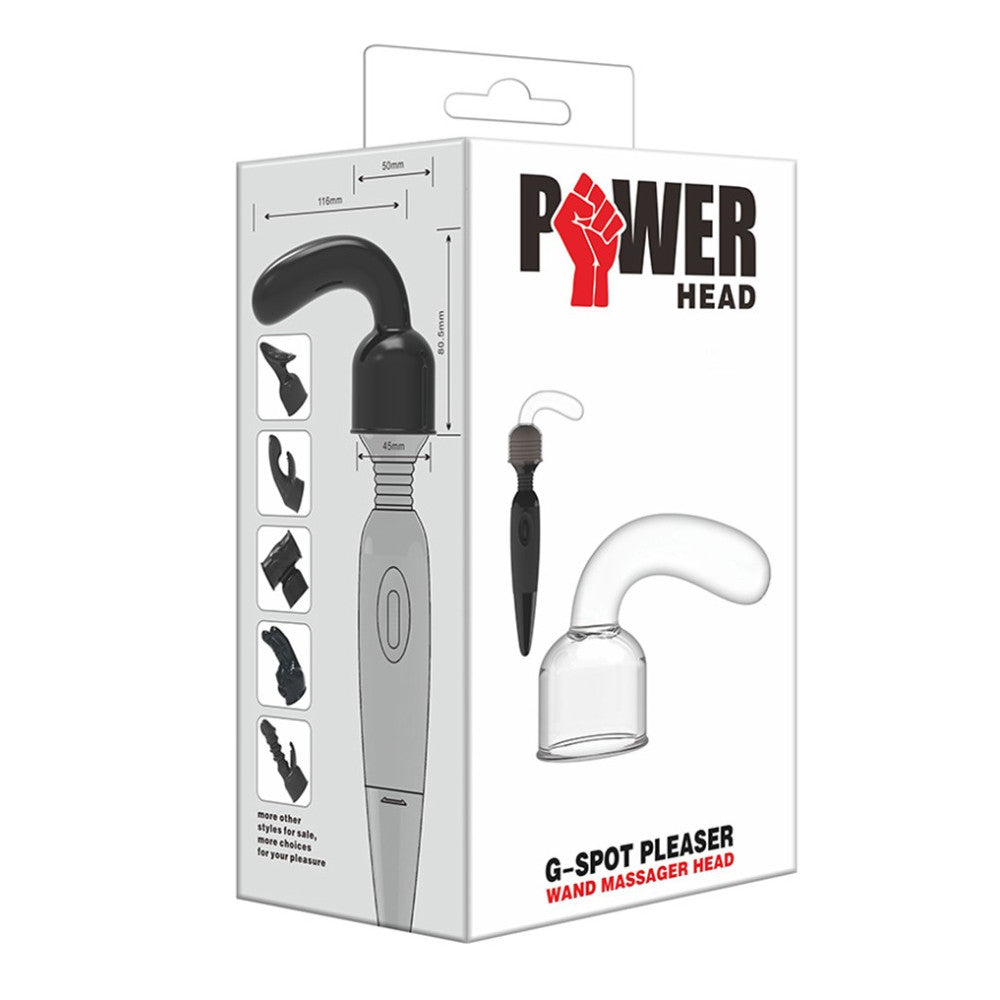 Power Head Attachment for Wand Massagers Transparent
